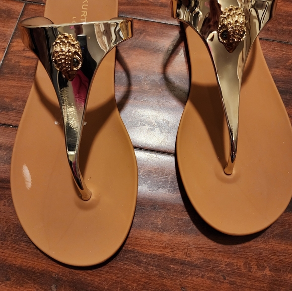 Kurt Geiger Silver and Coral Sandals - Picture 2 of 6